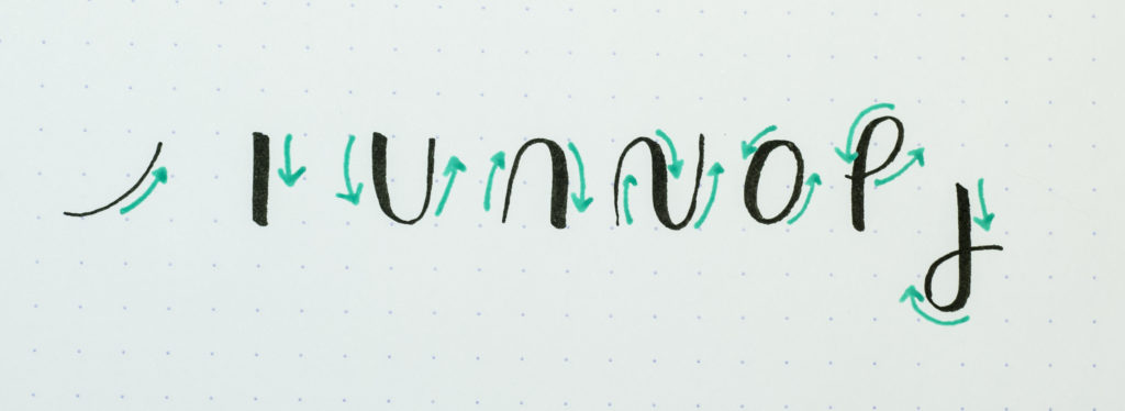 Practicing the basic strokes is a great way to improve your hand lettering.