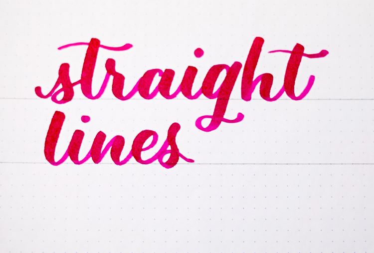 Using straight lines is important in improving your hand lettering. 